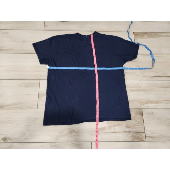 Vtg Mens Nike Baseball Logo Navy blue T-Shirt Size 2XL silver tag - Picture 2 of 2